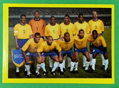 2002 Navarrete Korea Japan World Cup FIFA Face STICKER #137 BRAZIL SOCCER TEAM