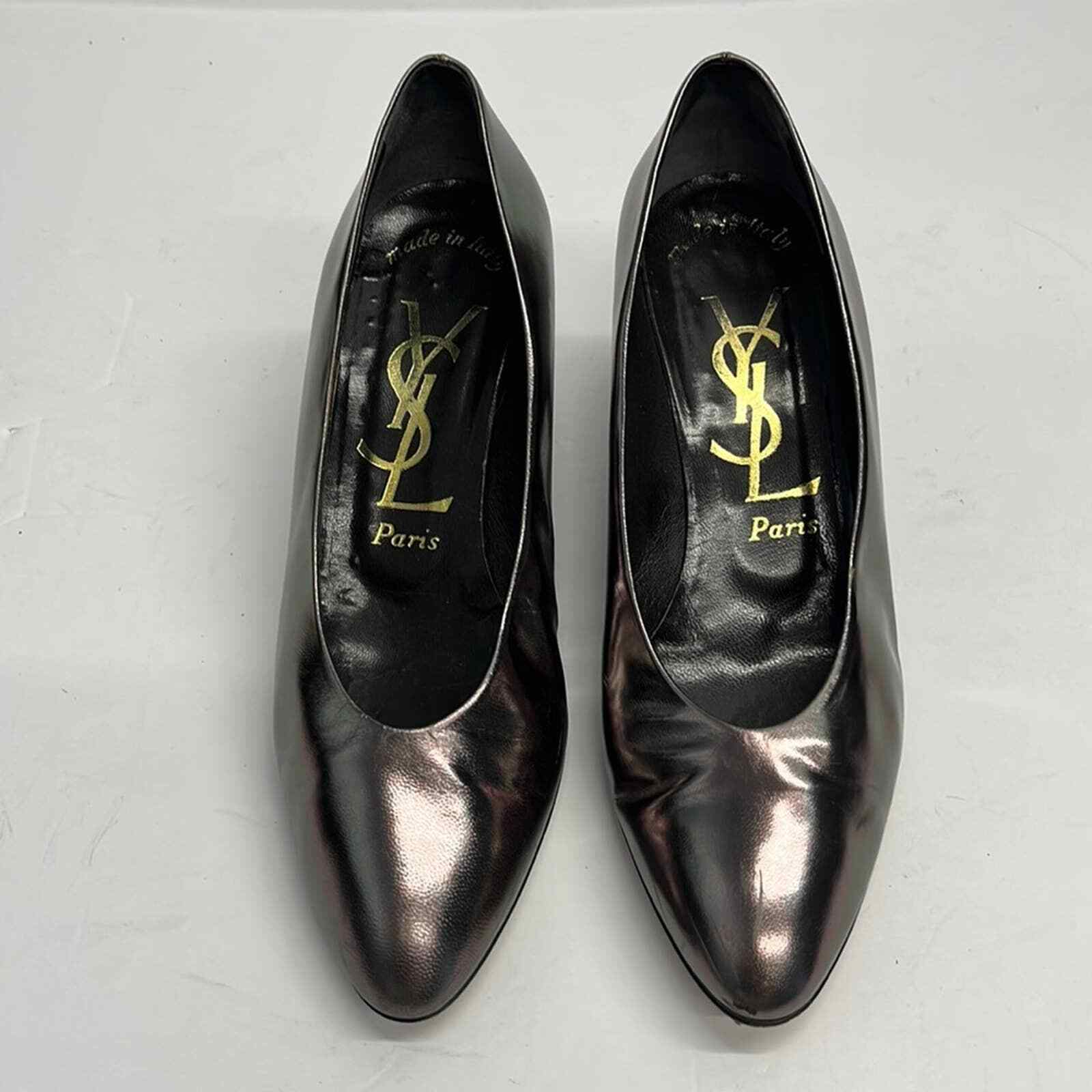 Decolte YSL Cromate Patent Autentiche Yves Saint Laurent Taglia 9