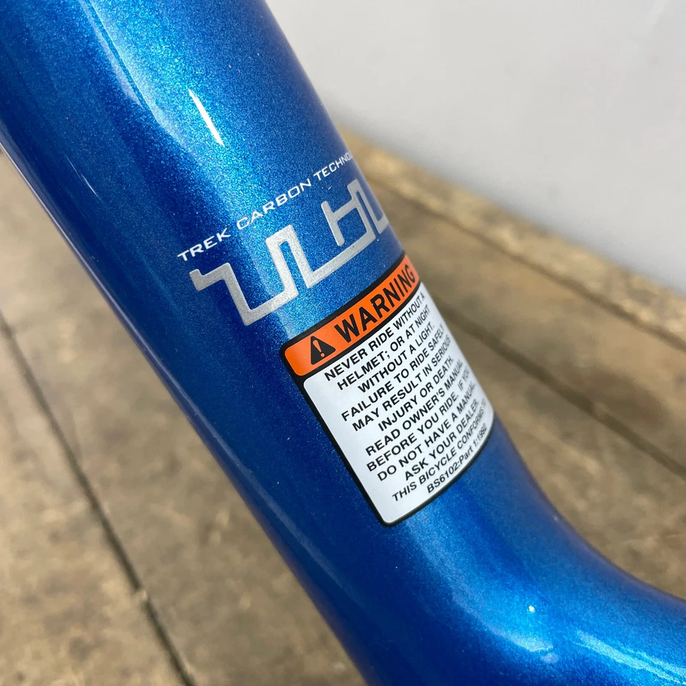 Cuadro Trek 5000 62 cm Fibra de Carbono 700c TCT 130 Carretera Carrera Azul Alta Bicicleta Grande Foto 4 de 4