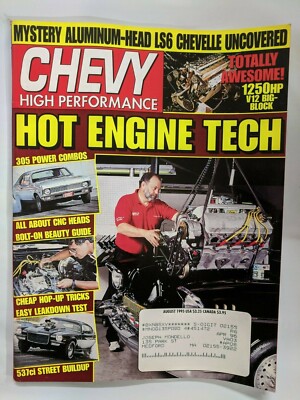Chevy High Performance Magazine  August 1995 Hot Engine Tech M169 