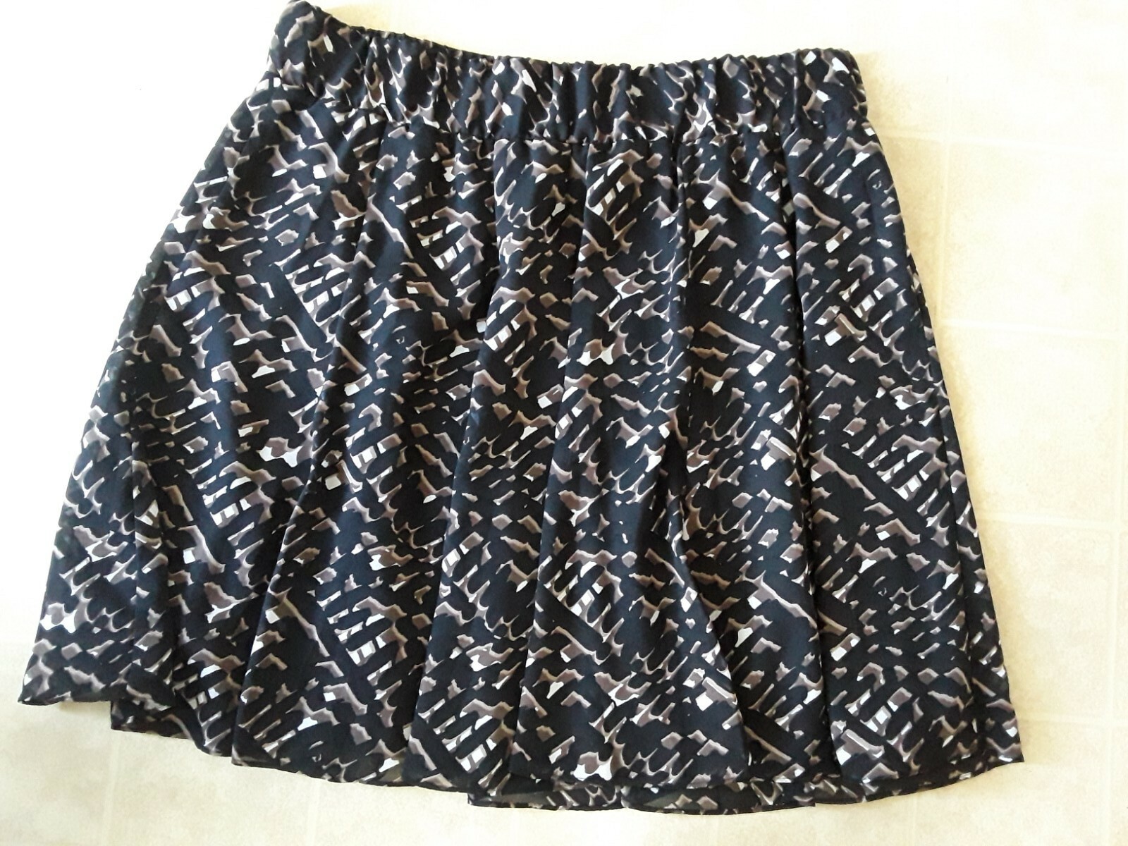 Alfani Womens Black Tan Brown Skirt Size XL Casual Comfort Fit