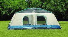 Texsport Blue Mountain Two-Room Cabin Dome Tent, 8 Person, 10'x18' Floor