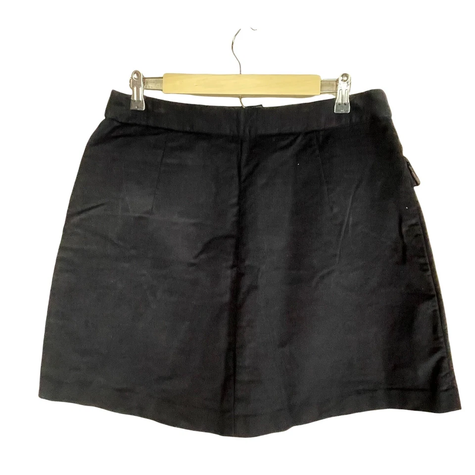 CTC Carol Turner Collection Black Corduroy Skirt Size 14 Snap Down Front - Image 2 of 4