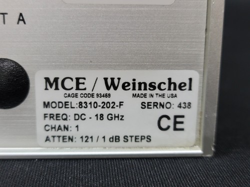 Weinschel 8310-202-F: DC-18GHz 121 / 1dB Step Attenuator (438) - Picture 9 of 10