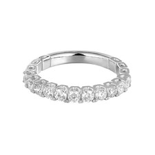 14K White Gold Round Natural Diamond Wedding Band MZ72401
