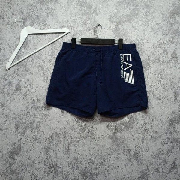 Men Emporio Armani Shorts Navy Polyester 32