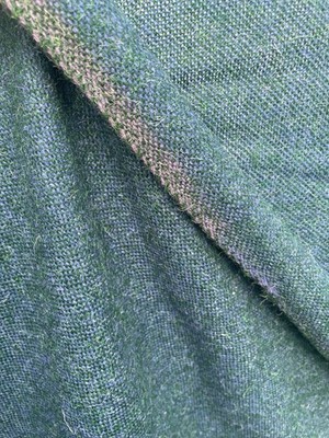 4 Meter türkis Tweed Wollstoff Schneiderei Einrichtung B130cm siehe Details (T2