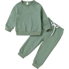 Fall Outfits for Toddler Girl Boy Long Sleeve Top and Long Pants Set