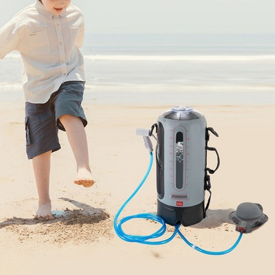 #ad 12L Pressure Camp Shower Outdoor Portable Adventure Camping Showering Pump Kit $51.85