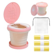 SunnySmile Portable Foldable Travel Potty Seat for Toddlers, On-the-Go Toilet