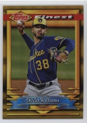 2021 Topps Finest Flashbacks Gold Refractor 36/50 Devin Williams #79 04eb