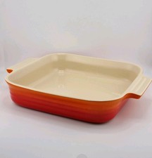 Le Creuset Square Oven Baking Roasting Dish Volcanic Red 28cm 07.05 Ceramic VGC