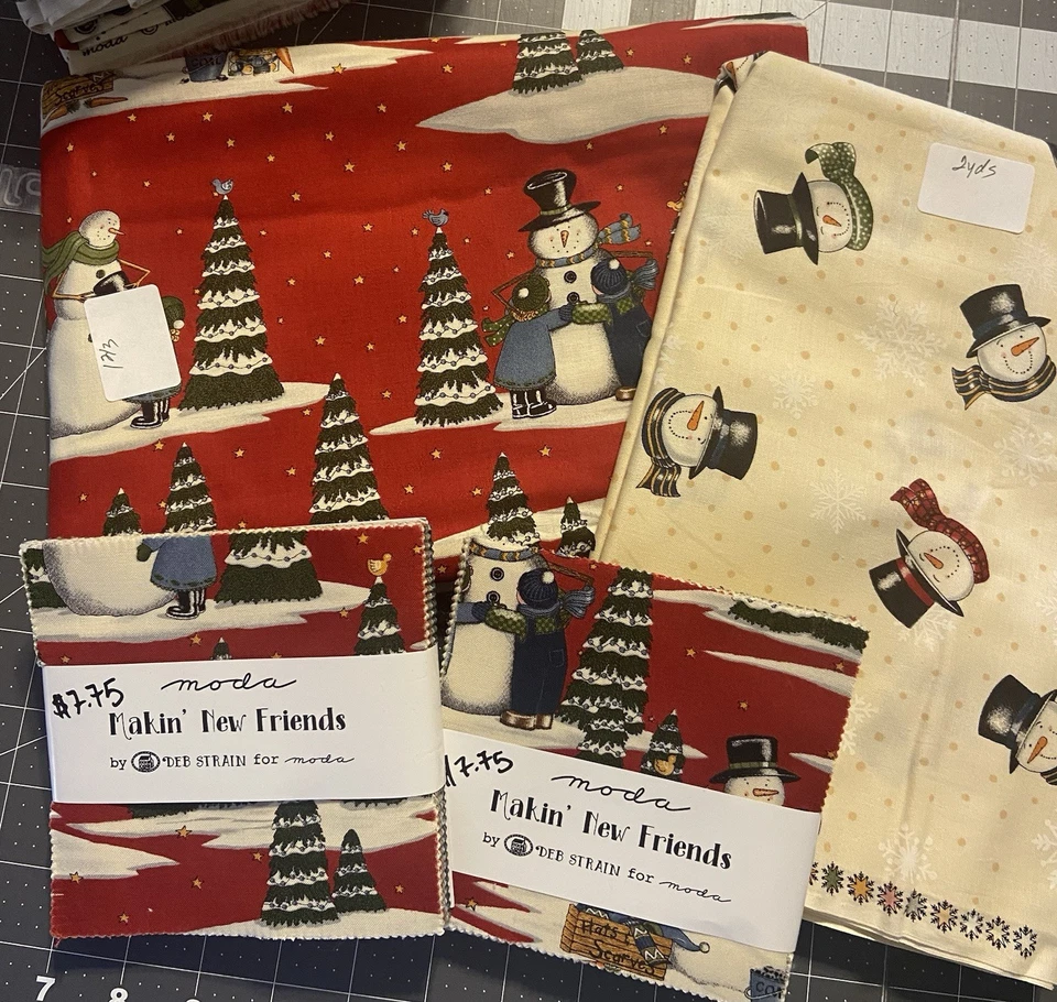 Makin’ New Friends By Deb Strain For Moda. 11 Yards, Panel & 2 Charm Packs - Image 2 of 4