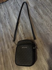 Michael Kors Black Monogram Small Crossbody Z...