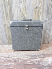 Gray Victrola Vinyl Records Storage Case Holder Organizer Carrying Box Portable