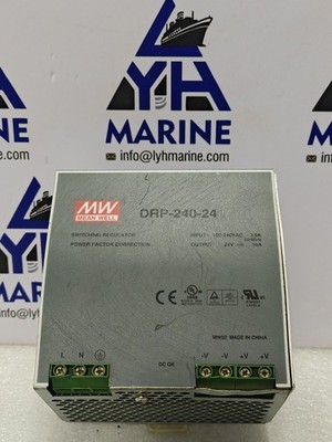 MW MEAN WELL DRP-240-24 100/240VAC POWER SUPPLY