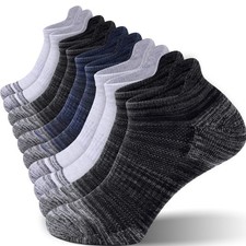 Mens Socks Ankle Running Athletic Low Cut Cushioned Moisture Wicking.