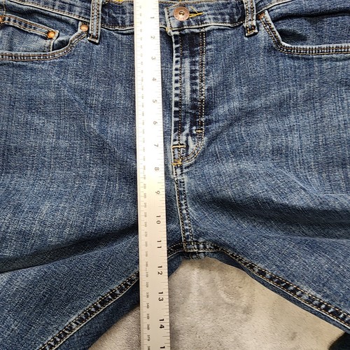 Wrangler Jeans Mens 36X30 Blue Slim Straight Stretch Denim Regular Fit Casual - Picture 11 of 14