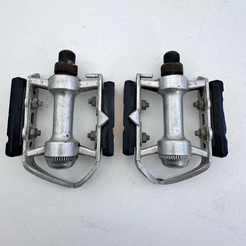 De colección MKS Road AR-1 Pedales Pluma Carrera Aleación 9/16 pulgadas Plata Bicicleta Carretera Japón A03 Foto 3 de 4