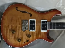 PRS SE Custom 24 Semi-Hollow Piezo Electric Guitar Vintage Sunburst w/ Gig Bag