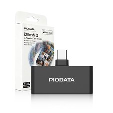 Piodata Micro SD Card Reader for iPhone 17/16/15, iPad & Android, USB C Black