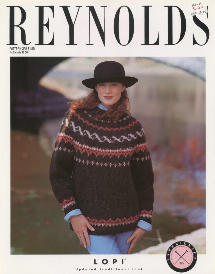 Reynolds Knitting PATTERN 395 Lopi Women's Updated Traditional Pullover Sweater - Image 3 of 3