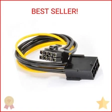 JacobsParts 8-Inch 8 pin PCI Express PCI-E Power Extension Cable for Video Card
