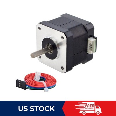 STEPPERONLINE 42Ncm Nema 17 Bipolar Stepper Motor 42x38mm w/ Cable & Connector