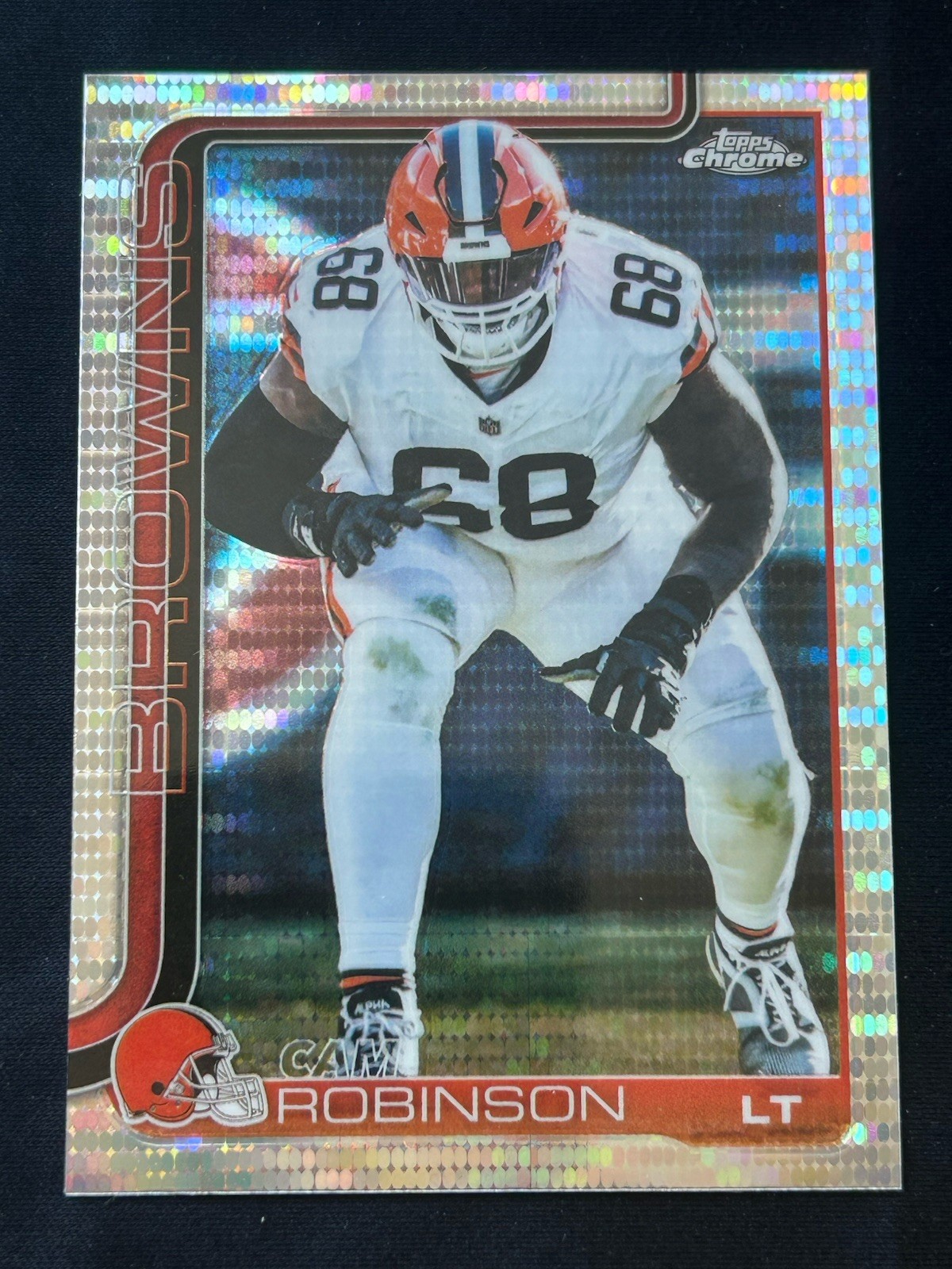 2025 Topps Chrome - Cam Robinson #124 Pulsar Refractor Cleveland Browns