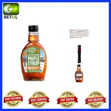 12 Fl Oz All-Natural Grade A Amber Maple Syrup in Convenient Squeeze Bottle