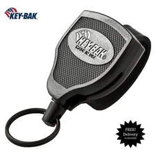 Retractable KEY-BAK Super48 48" Leather Belt Clip Xtreme Duty Cord Key Chain
