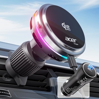 acer Qi2.2 25W for MagSafe Car Mount Charger, Wireless Charger with... 
