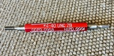 ACCU-GAGE 4-40 UNC 2B THREAD PLUG GAGE #4 .112 GO NO GO P.D.'S = .0958 & .0991