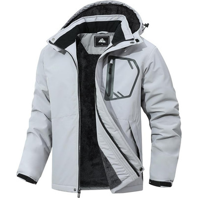 Men's Mountain Waterproof Ski Jacket Winter Rain Jacket Warm Snow Coat Windproof
