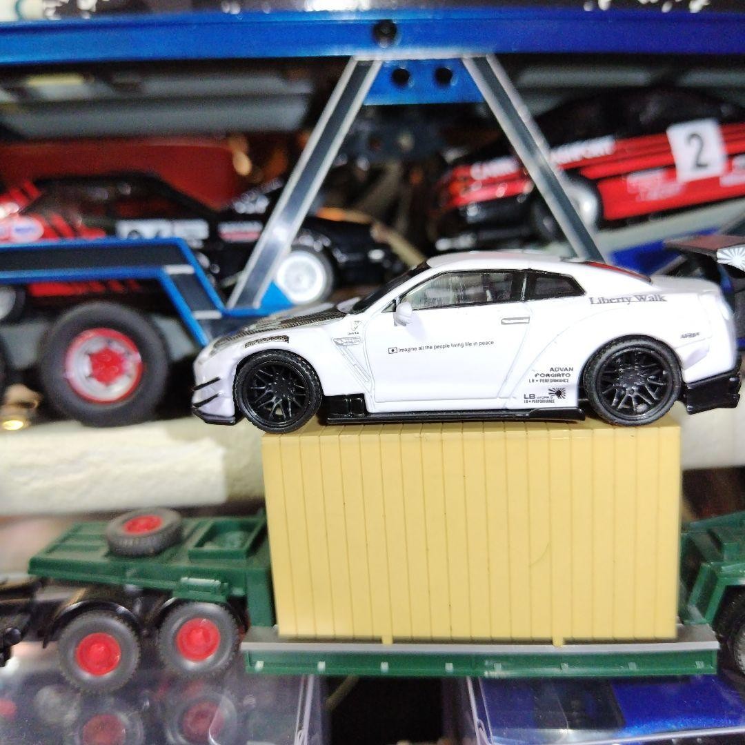 ミニカー LBWK GT-R White CR CM 1:64 White GTR R35 35GT-RR LBWK Racing Sports Model