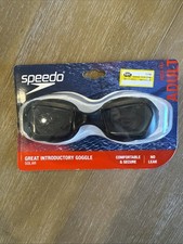 Speedo Solar Swim Goggles Blocks UV Rays Anti Fog Leak Proof 14 Adult Black