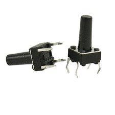 100 Pcs 6 x 6 x 12mm PCB Momentary Tactile Tact Push Button Switch 4 Pins DIP