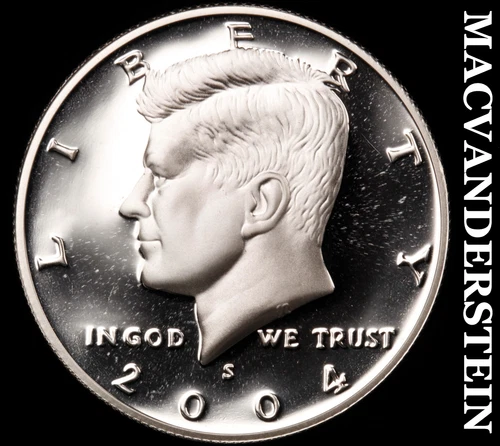 2004-S Silver Kennedy Half Dollar-Choice Gem Proof Lustrous No Reserve #i3111