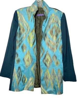 Gabrielle Carlson Women s Size Medium Silk Open Front Blazer 