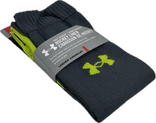 Under Armour Performance Kids Grey OTC Nylon Hockey Skate Liner Socks Sz L 1-4