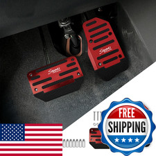 Paclvio 2Pcs Non-Slip Car Pedal Covers Premium Aluminum Alloy Gas And Brake