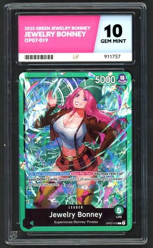 One Piece - ACE 10 Jewelry Bonney OP07-019 - Green Jewelry Bonney - GEM MINT