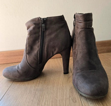 Graceland Damen Stiefeletten Wildleder grau R...