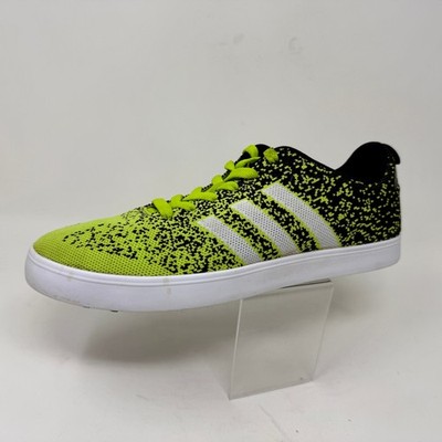 Adidas Adicross Spikeless Golf Shoes Solar Lime & Black Knit Men's 10.5