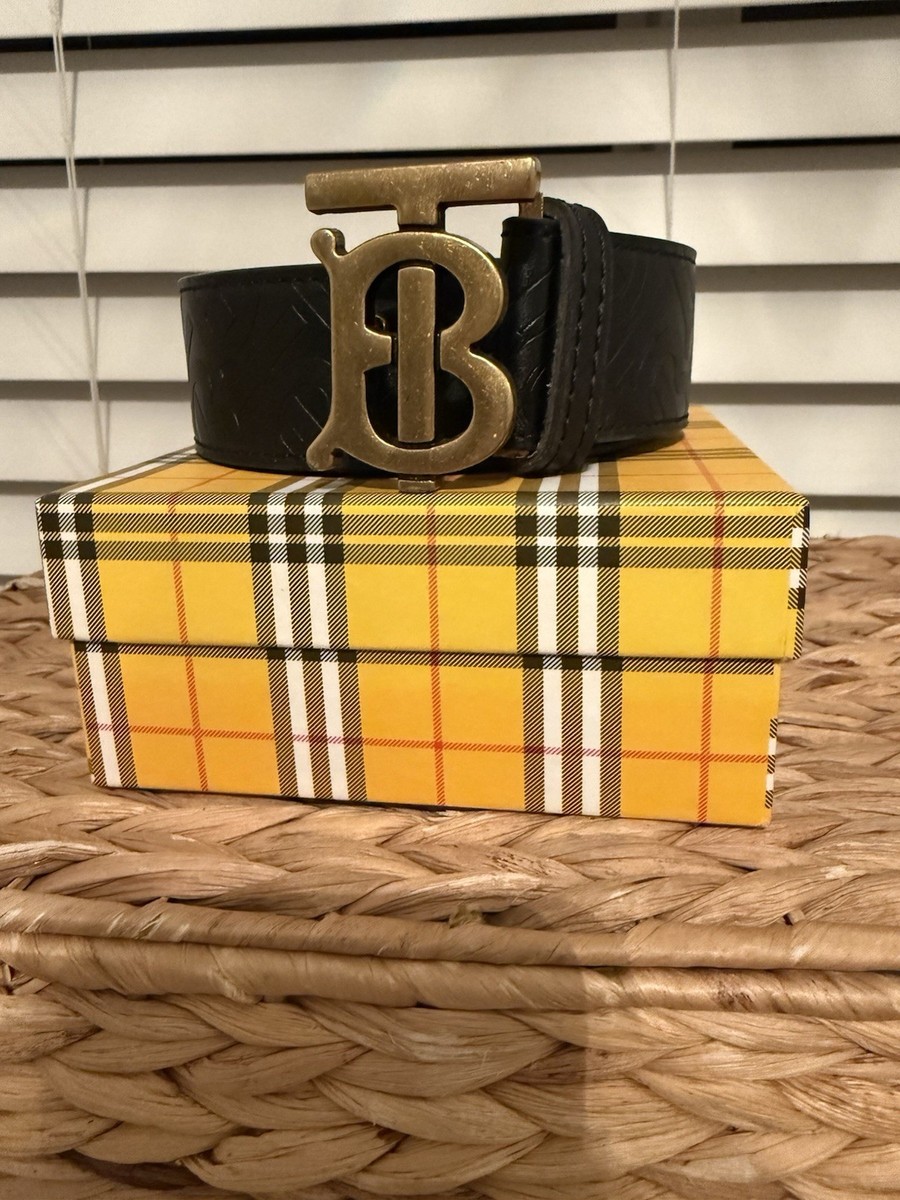 Belt Burberry Men's Accessories Burberry Black Leather Belt