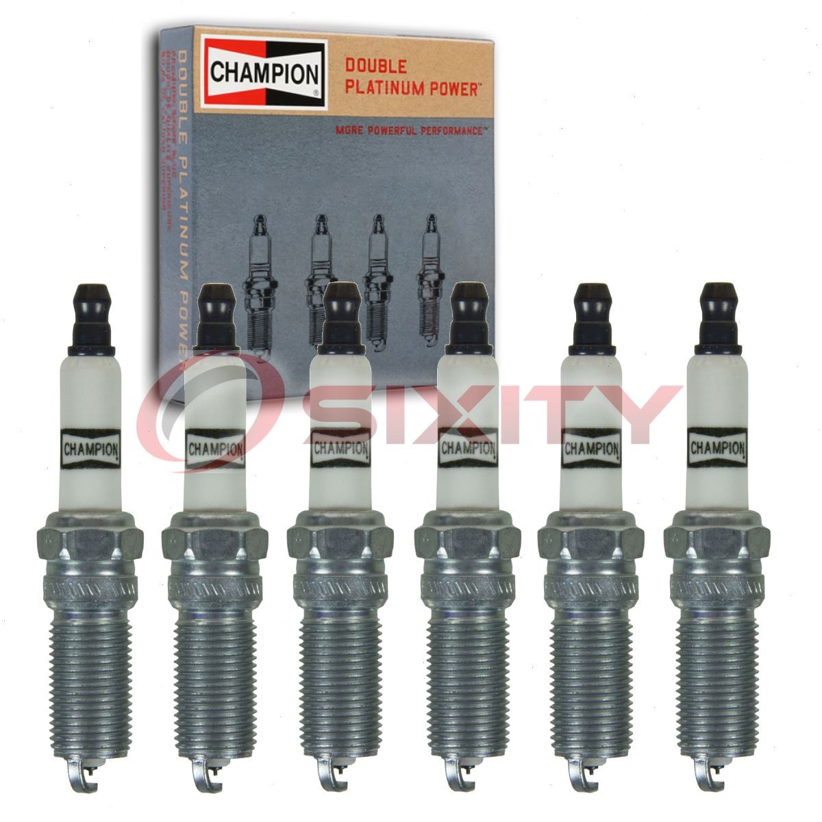 6 pc Champion Double Platinum Spark Plugs for 2014-2016 Chevrolet Impala pz