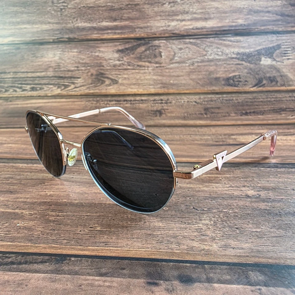 Gafas de sol para mujer GUESS marco dorado rosa lentes negras 50 mm SOLO MARCOS POLARIZADOS Foto 3 de 4