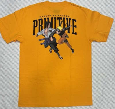 New Primitive Apparel X Naruto Nuevo Gold Mens Sport S/S T Shirt NWT