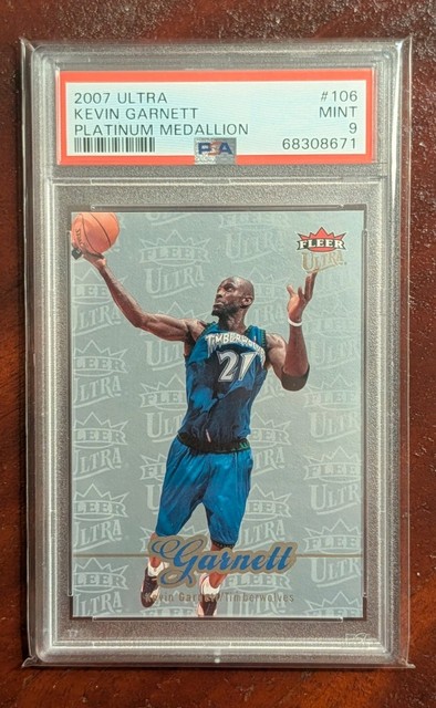 2007 Fleer Ultra - Kevin Garnett #106 Platinum Medallion /25 PSA 9 (POP 1)