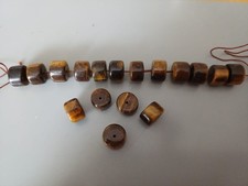 Tigers Eye Wheels Gemstone  17 Beads